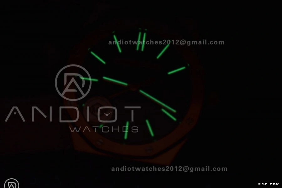 Super APSF Edition 1:1 RG 15400 41mm Oak Black Royal on Clone 1042 SA3120 Leather WaterResistant Black V Strap Textured Best Dial 0317